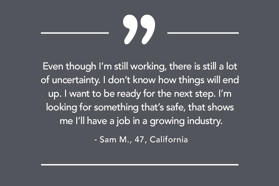 student quote higher education growing industry in pandemic