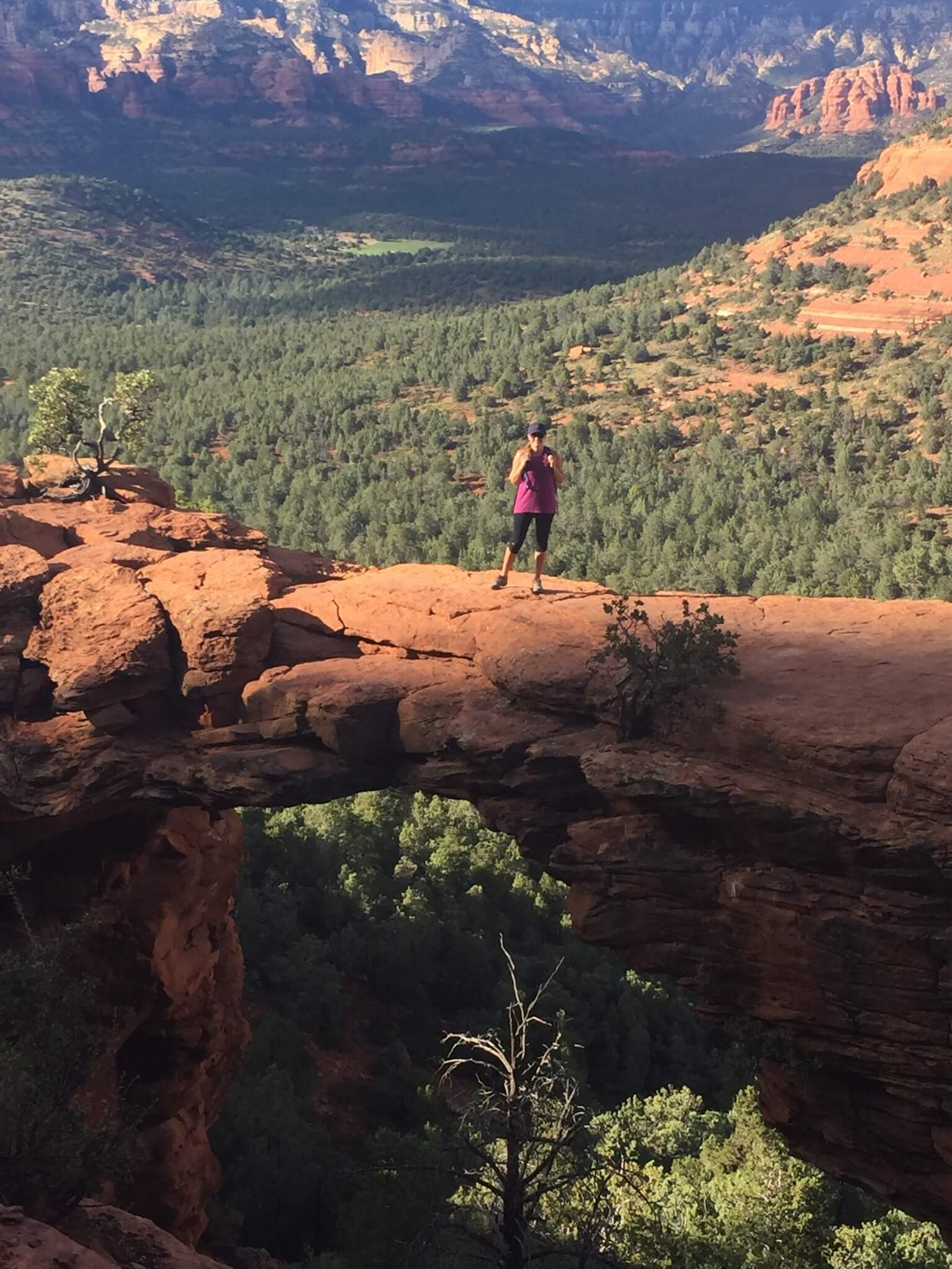 Alli stands on Devil's Bridge in Sedona, Arizona