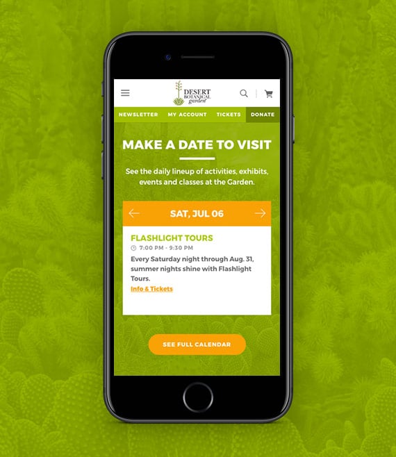 Desert Botanical Garden mobile weekly events