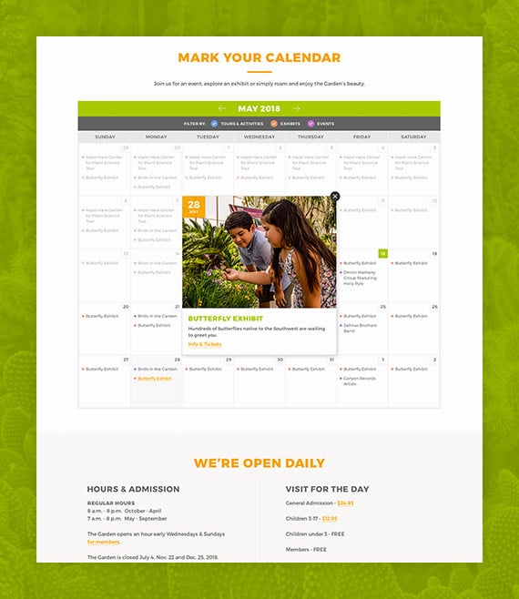 Desert Botanical Garden event calendar