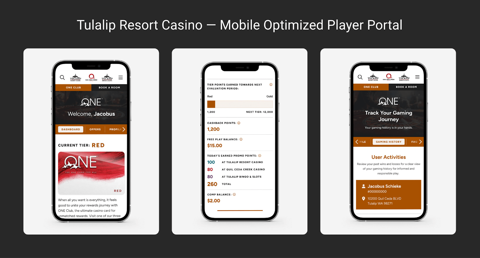 Tulalip player portal mobile optimized